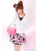 MA*RSロゴ透けレースモテカーディガン/ブラック