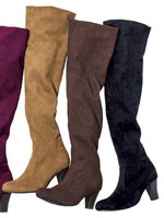 PJ/ウルトラストレッチニーハイブーツ/ブラウン