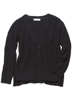 PJ/スーパーホット着痩せカーデ/ネイビー