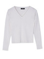 RIB FIT KNIT TOP/WHT
