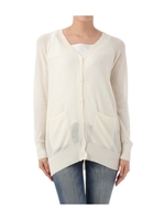 V字ニットカーディガン/ホワイト(003)