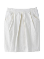 [L]タックコクーンスカート/ベージュ系(053)