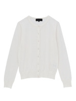 [L]ベーシッククルーネックカーディガン/ブルー系(091)