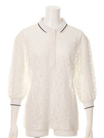 [Salon de Balcony]レースポロシャツ/BLK