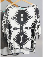 【AULA AILA by the sea】トライバルウォッシュアウトTOP/カーキ