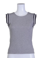 【CASUAL】ノースリーブラインTOPS/グレー