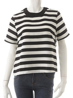 【CEDNIE】ボーダーマリントップス/ブラック