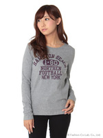 【CHW】E401　ロングスリーブTシャツ/グレー