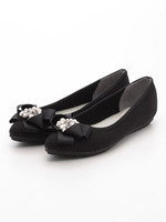 【JELLYBEANS】ビジューリボンモチーフベイビーバレエ/黒