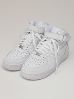 【NIKE】ナイキ エアフォース ワン ミッド GS ミッドカットスニーカー/WHITE/WHITE