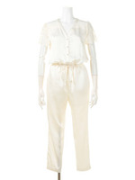 【Planet blue world】シルクサテンコンビネゾン/ホワイト