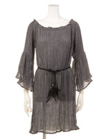 【Planet blue world】ボーホーチュニックブラウス/ブラック