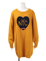 【WB】ハート サガラ ニット ワンピース/T.GRY