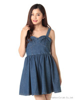 【dazzlin】デニムベアワンピース/アイスブルー