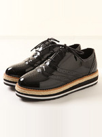 【glifeed】スニーカーソールオックスフォードシューズ/ホワイト