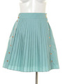 ブロードプリーツスカート/サックスブルー