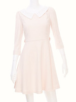 【美人百花2月号掲載】リボン付ツイードワンピース/ブルー