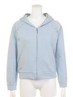 【美人百花3月号掲載】レース付パーカー/ブルー