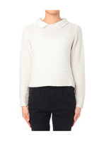 つけ衿ラメニットプルオーバー/ホワイト(004)