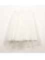 ひざ丈チュールスカート/オフホワイト