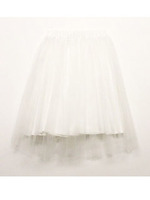 ひざ丈チュールスカート/オフホワイト
