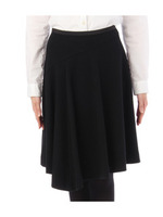 イレギュラーヘムウールスカート/ブラック(019)