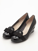 ウエッジオペラリボンシューズ/PK/BG