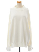 カフスツキオーバーニット/ベージュ