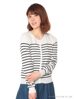 【3/26放送ヒルナンデス！紹介商品】ガンガンカーディガン　ボーダー/Navy