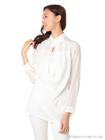 キャミ付きドレープシャツ/ベージュ