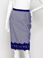 ギンガムチェックペンシルスカート/BLU