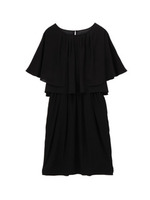 ケープスリーブワンピース/ブラック(019)