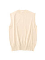 コットンノースリーブニットプルオーバー/ボルドー(064)