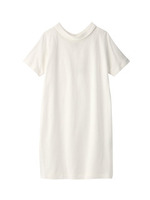 コットン混ハイネックワンピース/ネイビー(093)