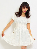 サイドスピンドルフレアワンピース【Summer】/ホワイト