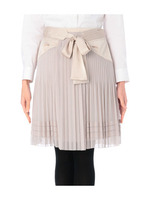 サテン×シフォンプリーツスカート/ベージュ系(052)