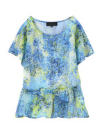 シアーフラワーバックシャンブラウス/ピンク系(172)