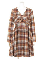 シャギーチェックワンピース/BEmix