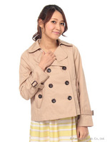 ショートトレンチコート/キャラメル