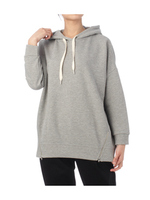 ジップ使いプルオーバーパーカ/ライトベージュ(051)