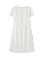 ジャカード織りハイウエストワンピース/ネイビー(493)