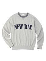 スウェット風ニット/ブルー系(094)