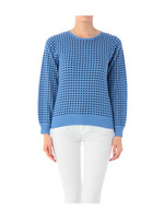 スクエアジャカードニットプルオーバー/ブルー系(592)
