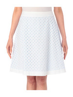 スクエアレースフレアスカート/ホワイト(001)