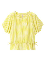 ステッチボーダーブラウス/オレンジ系(367)