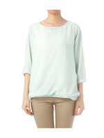 ストライプバックシャンブラウス/ブルー系(393)