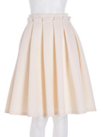 タックフレアボンディングスカート/ホワイト