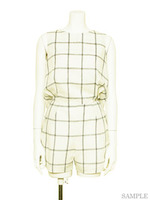 チェックオールインワン/ネイビー