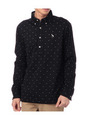 ドット柄長袖ポロシャツ/ブラック(119)