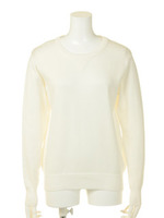 ナンバリングガゼットニットP／O/WHT